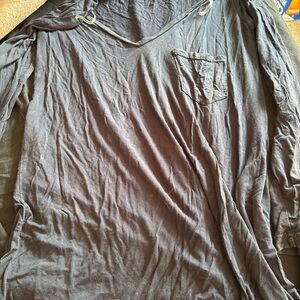 POL Women's Long Sleeve Gray Tee